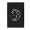 Stupell Industries Moon & Stars on Black Framed Floater Canvas Wall Art Design by JJ Design House LLC